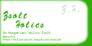 zsolt holics business card